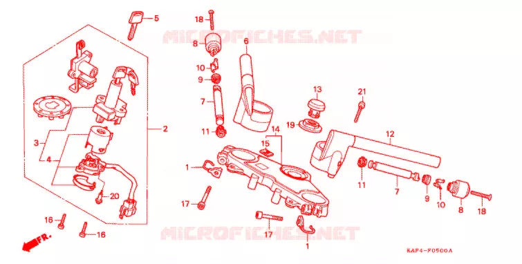 GUIDON Honda MOTO 400 CB 1989  CB400FK