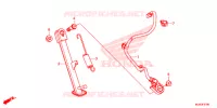 BEQUILLE LATERALE pour Honda CB 400 X de 2016
