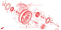 ROUE ARRIERE pour Honda CB 400 X de 2016