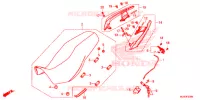 SELLE   POIGNEE ARRIERE pour Honda CB 400 X de 2016