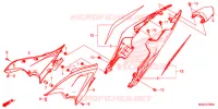 COUVERCLES LATERAUX   ARRIERES pour Honda CB 500 F BLACK de 2013