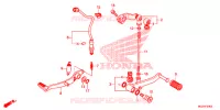 PEDALE pour Honda CB 500 F BLACK de 2013