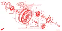 ROUE ARRIERE pour Honda CB 500 F BLACK de 2013