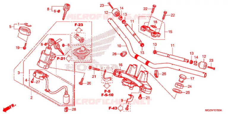 GUIDON - TE DE FOURCHE Honda MOTO 500 CB 2013  CB500FD