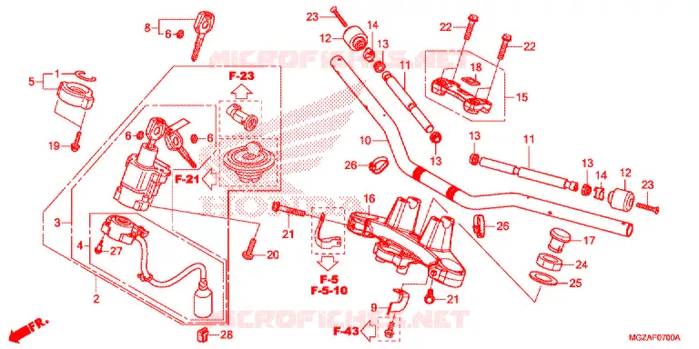 GUIDON - TE DE FOURCHE Honda MOTO 500 CB 2014  CB500FE