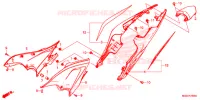 COUVERCLES LATERAUX   ARRIERES pour Honda CB 500F WHITE de 2014