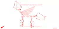 RETROVISEUR pour Honda CB 500F WHITE de 2014