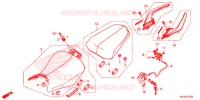 SELLE   POIGNEE ARRIERE pour Honda CB 500F BLACK de 2014