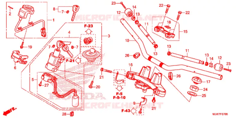 GUIDON - TE DE FOURCHE Honda MOTO 500 CB 2016  CB500FG