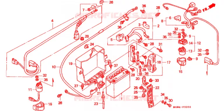 BATTERIE (GL1500A,SE) Honda MOTO 1500 GOLD-WING 1996  GL1500AT