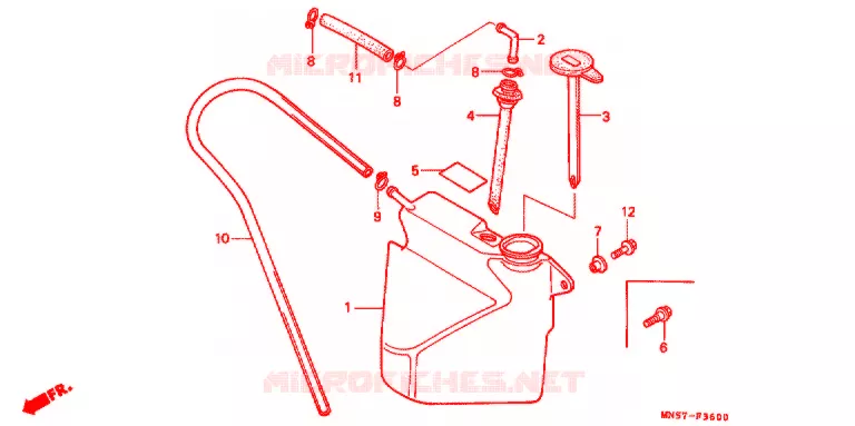 VASE D'EXPANSION Honda MOTO 1500 GOLD-WING 1990  GL1500L