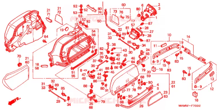 VALISES - TOP CASE (SACOCHE DE SELLE) Honda MOTO 1500 GOLD-WING 2000  GL1500AY