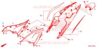 COUVERCLES LATERAUX   ARRIERES pour Honda CB 500F BLACK de 2014