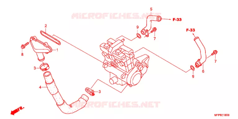 DURITE DE REFROIDISSEMENT Honda MOTO 1300 CB 2016  CB1300AG