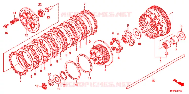 EMBRAYAGE Honda MOTO 1300 CB 2016  CB1300AG