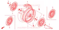 ROUE AVANT pour Honda CBR 1100 SUPER BLACKBIRD de 1999