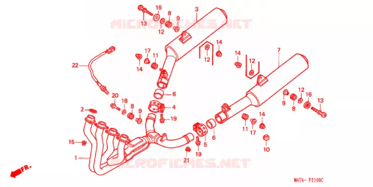SILENCIEUX D'ECHAPPEMENT Honda MOTO 1100 CBR 2000  CBR1100XXY