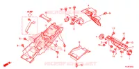 GARDE BOUE ARRIERE pour Honda CBR 250 R ABS TRICOLOR de 2012