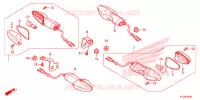 CLIGNOTANT pour Honda CBR 250 R ABS RED de 2012