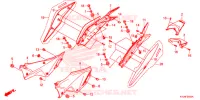 COUVERCLES LATERAUX   ARRIERES pour Honda CBR 250 R ABS RED de 2012