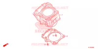 CYLINDRE pour Honda CBR 250 R ABS RED de 2012