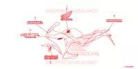 T (AC,CM,2AC,2CM) pour Honda CBR 250 R ABS RED de 2012