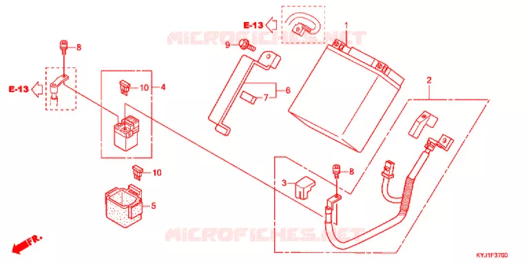 BATTERIE Honda MOTO 250 CBR 2013  CBR250RAD