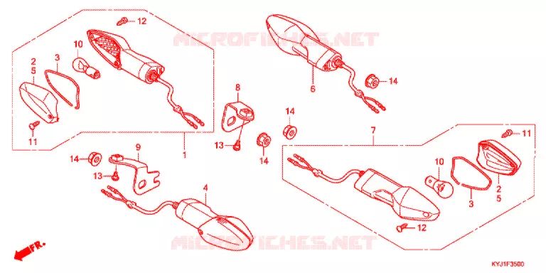 CLIGNOTANT Honda MOTO 250 CBR 2013  CBR250RAD