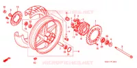 ROUE ARRIERE pour Honda CBR 250 RR TYPE 4 de 1991