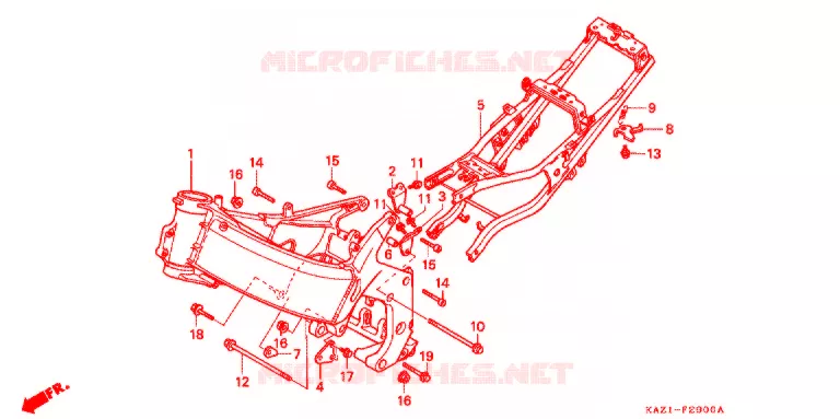 CADRE Honda MOTO 250 CBR 1996  CBR250RRR_II