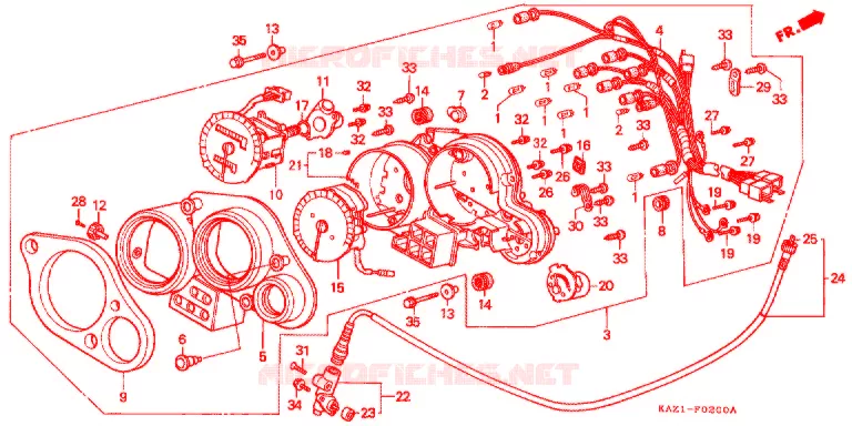 COMPTEUR Honda MOTO 250 CBR 1994  CBR250RRR_II