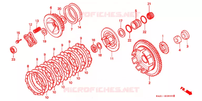 EMBRAYAGE Honda MOTO 250 CBR 1995  CBR250RRR_II