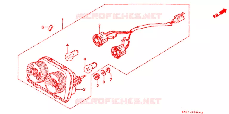 FEU ARRIERE Honda MOTO 250 CBR 1996  CBR250RRR_II