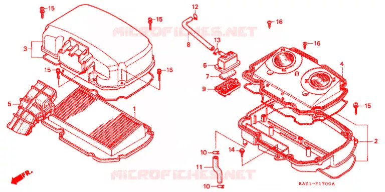 FILTRE A AIR Honda MOTO 250 CBR 1994  CBR250RRR_II