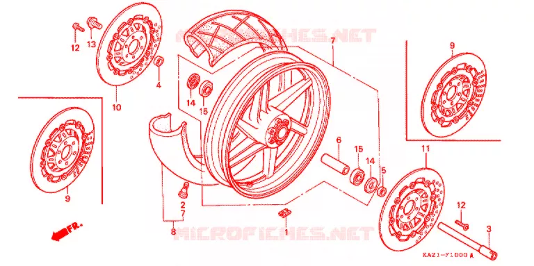 ROUE AVANT Honda MOTO 250 CBR 1995  CBR250RRR_II