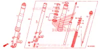 FOURCHE pour Honda CBR 600 RR RED de 2011