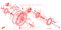 ROUE ARRIERE pour Honda CBR 600 RR RED de 2011