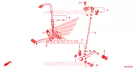 PEDALE pour Honda CBR 650 F BLACK de 2016