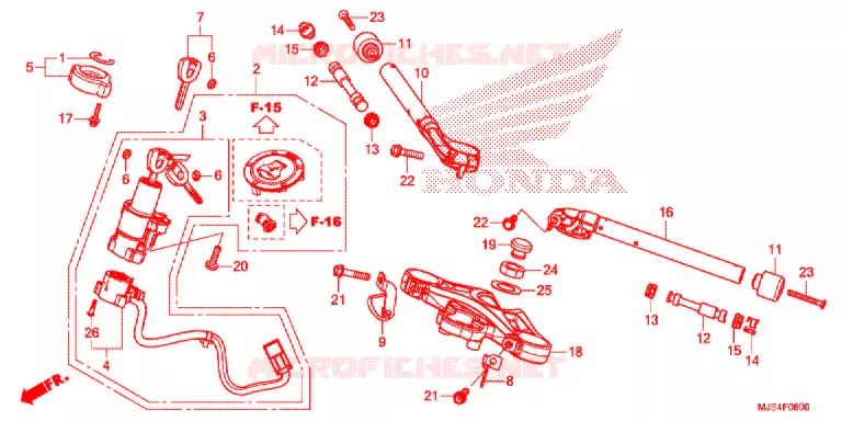 GUIDON - TE DE FOURCHE Honda MOTO 650 CBR 2016  CBR650FG