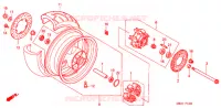 ROUE ARRIERE pour Honda CB 1300 SUPER FOUR de 1998