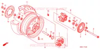 ROUE ARRIERE pour Honda CB 1300 SUPER FOUR de 1999