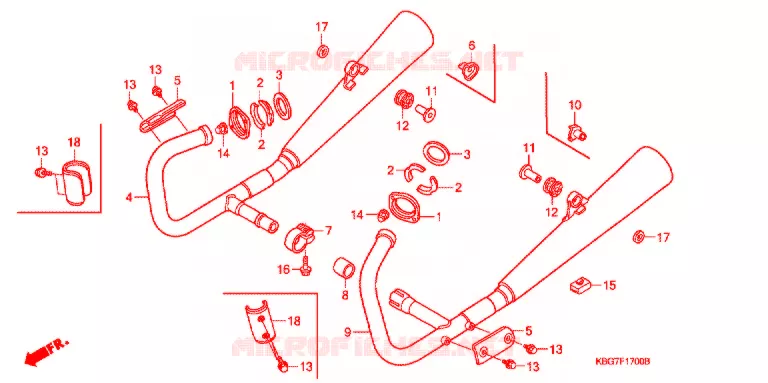SILENCIEUX D'ECHAPPEMENT Honda MOTO 250 CB 2004  CB250P4