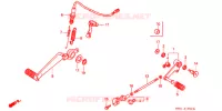 PEDALE pour Honda CB 400 SUPER FOUR BLACK de 1996