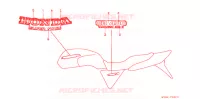 AUTOCOLLANTS pour Honda CB 400 SUPER FOUR DRIVING SCHOOL de 1995