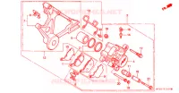 ETRIER DE FREIN ARRIERE pour Honda CB 400 SUPER FOUR DRIVING SCHOOL de 1995