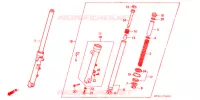 FOURCHE pour Honda CB 400 SUPER FOUR DRIVING SCHOOL de 1995
