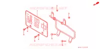 PLAQUE D'IMMATRICULATION pour Honda CB 400 SUPER FOUR DRIVING SCHOOL de 1995