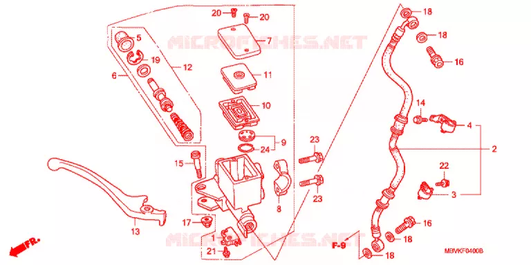 MAITRE CYLINDRE DE FREIN AVANT Honda MOTO 400 CB 2004  CB400SS4