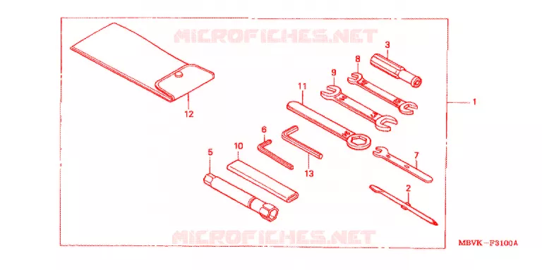 OUTIL Honda MOTO 400 CB 2004  CB400SS4