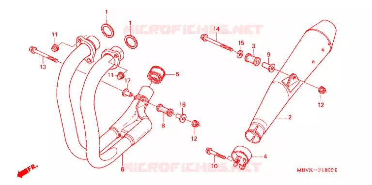 SILENCIEUX D'ECHAPPEMENT Honda MOTO 400 CB 2006  CB400SS6